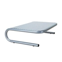 Mind Reader Metal Monitor Stand With Keyboard Storage Space, Silver, (METMONST-SIL)