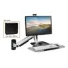 Mount-It! Sit Stand Wall Mount Workstation, Articulating Standing Desk For A Single Monitor, Floating Keyboard Tray (MI-7905)