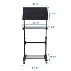 Mount-It! Mobile Portable Podium And Presentation Lectern, Height Adjustable Multi-Purpose Standing Desk Workstation (MI-7941) -Ergot Office Furniture Shop sp7038282 s7