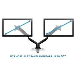 Mount-It! Height Adjustable Dual Monitor Desk Mount Arms For 13"-32" Monitors (MI-1772B) -Ergot Office Furniture Shop sp7038477 s7