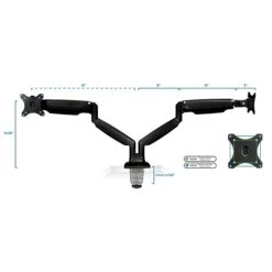 Mount-It! Height Adjustable Dual Monitor Desk Mount Arms For 13"-32" Monitors (MI-1772B) -Ergot Office Furniture Shop sp7038478 s7