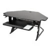 3M™ Precision Standing Desk Corner, 42" W Adjustable Desk Riser With Gel Wrist Rest And Precise™ Mouse Pad, Black (SD80B)