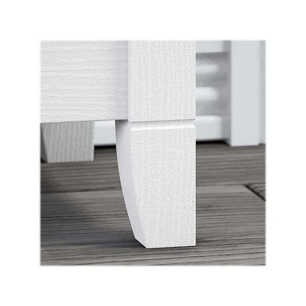 Bush Furniture Key West 48" Writing Desk With 2-Drawer Lateral File Cabinet, Pure White Oak (KWS003WT) 6 Bush Furniture Key West 48" Writing Desk With 2-Drawer Lateral File Cabinet, Pure White Oak (KWS003WT) - Image 6