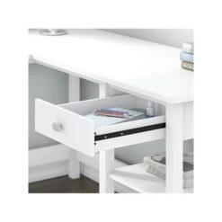 Bush Furniture Broadview 60" Computer Desk Bundle, Pure White (BD029WH) -Ergot Office Furniture Shop sp73078869 s7