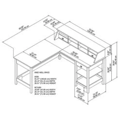 Bush Furniture Broadview 60" Computer Desk Bundle, Pure White (BD029WH) -Ergot Office Furniture Shop sp73078870 s7