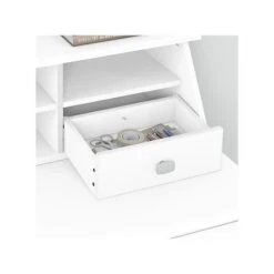 Bush Furniture Broadview 60" Computer Desk Bundle, Pure White (BD029WH) -Ergot Office Furniture Shop sp73078871 s7
