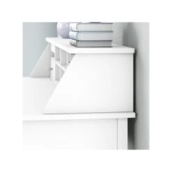Bush Furniture Broadview 60" Computer Desk Bundle, Pure White (BD029WH) -Ergot Office Furniture Shop sp73078872 s7
