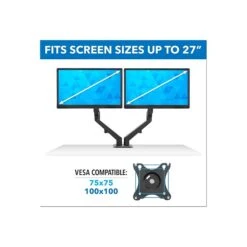 Mount-It! Adjustable Monitor Arm, Up To 27", Black (MI-5762)