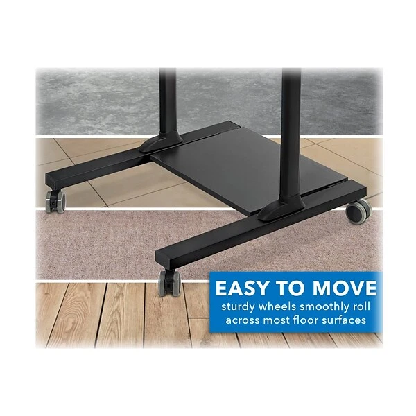 Mount-It! 37"-55" Plastic/Steel Adjustable Desk, Black/Gray (MI-7970) 4 Mount-It! 37"-55" Plastic/Steel Adjustable Desk, Black/Gray (MI-7970) - Image 4