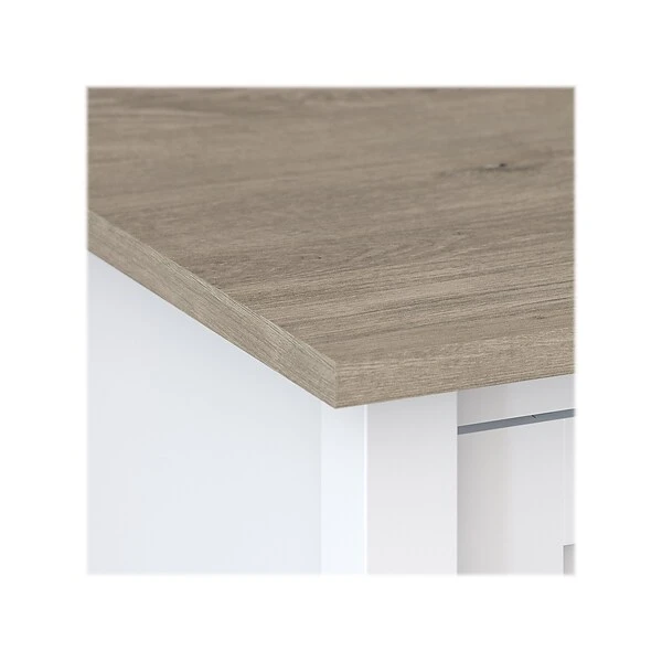 Bush Furniture Mayfield 2-Drawer Lateral File Cabinet, Letter/Legal, Pure White/Shiplap Gray, 30.79" (MAF131GW2-03) 6 Bush Furniture Mayfield 2-Drawer Lateral File Cabinet, Letter/Legal, Pure White/Shiplap Gray, 30.79" (MAF131GW2-03) - Image 6