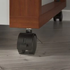 Kathy Ireland® Home By Bush Furniture Voss 1-Drawer Vertical File Cabinet, Letter, Cotton White/Serene Cherry, 20.87"D -Ergot Office Furniture Shop sp74531593 s7