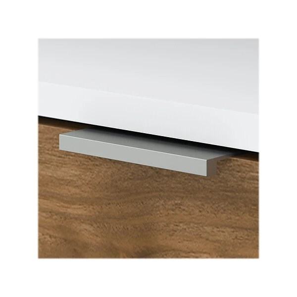 Bush Business Furniture Jamestown 60" L-Shaped Desk Bundle, Fresh Walnut/White (JTN021FWWHSU) 2 Bush Business Furniture Jamestown 60" L-Shaped Desk Bundle, Fresh Walnut/White (JTN021FWWHSU) - Image 2