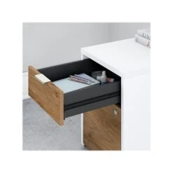 Bush Business Furniture Jamestown 60" L-Shaped Desk Bundle, Fresh Walnut/White (JTN021FWWHSU) 9 Bush Business Furniture Jamestown 60" L-Shaped Desk Bundle, Fresh Walnut/White (JTN021FWWHSU) -Ergot Office Furniture Shop sp75061835 s7