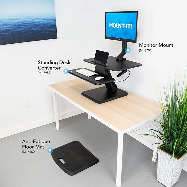 Mount-It! Active Narrow Ergonomic Office Bundle 1 Mount-It! Active Narrow Ergonomic Office Bundle