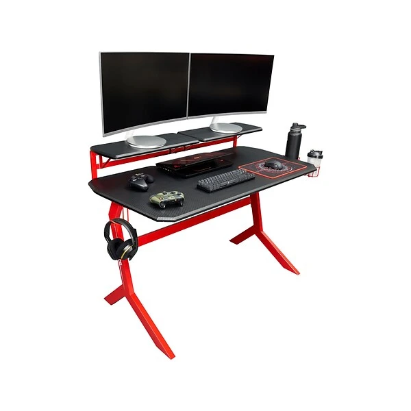 Techni Sport Stryker 50" Computer Desk, Red/Black (RTA-TS201-RED) 6 Techni Sport Stryker 50" Computer Desk, Red/Black (RTA-TS201-RED) - Image 6