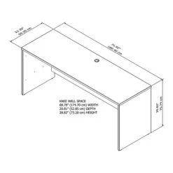 Bush Business Furniture Office 500 71" Computer Desk, Storm Gray (OFD272SG-Z) -Ergot Office Furniture Shop sp81712371 s7