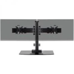 Ergotech Dual Monitor Horizontal Desk Stand, Up To 30" Monitors, Black (130-D16-B02)
