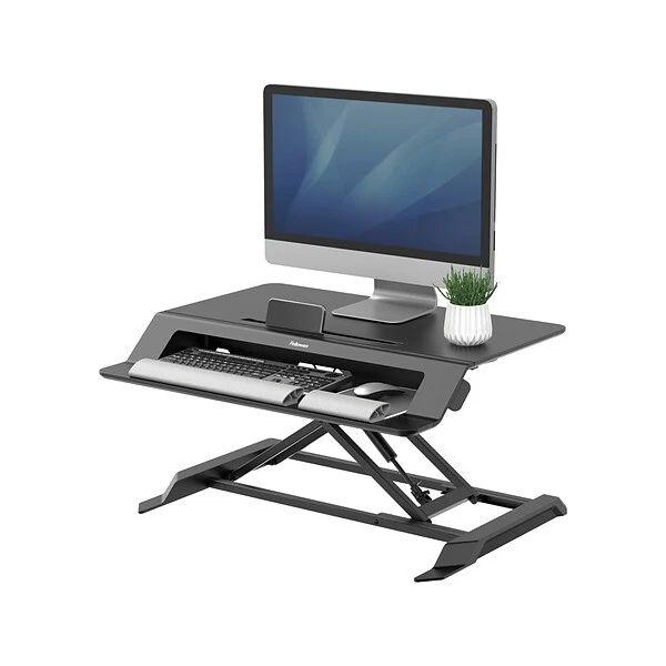 Fellowes Lotus LT 4"-16" Standing Desk Converter, Black (8215001) 4 Fellowes Lotus LT 4"-16" Standing Desk Converter, Black (8215001) - Image 4