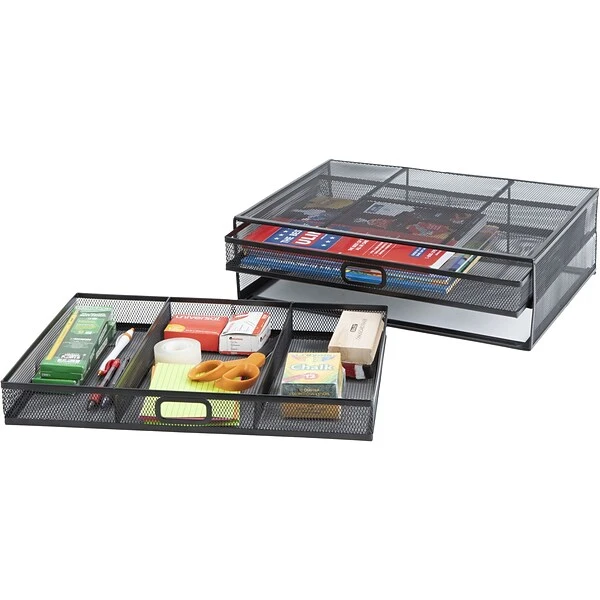 Mind Reader Monitor Stand, Black (2TDMESHY-BLK) 2 Mind Reader Monitor Stand, Black (2TDMESHY-BLK) - Image 2