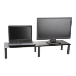 Mind Reader Anchor Collection Adjustable Large Monitor Stand, Up To 45" Monitors, Black (DUBMO-BLK)