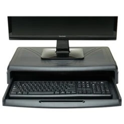 Mind Reader Monitor Stand, Black (KEYDESK-BLK)