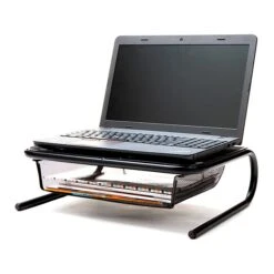 Mind Reader Monitor Stand, Black (MESHKING-BLK)