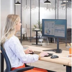 Fellowes Professional Series Freestanding Single Monitor Arm, Up To 32", Black, (8049601) -Ergot Office Furniture Shop sp88396245 s7