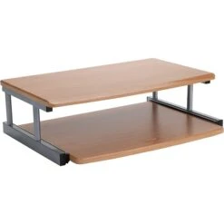 Mind Reader 2 Tier Monitor Riser, Brown (2TSLIDE-BRN)