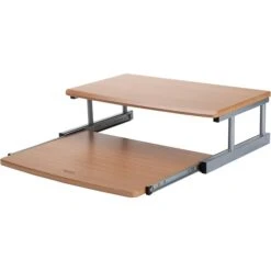 Mind Reader 2 Tier Monitor Riser, Brown (2TSLIDE-BRN) -Ergot Office Furniture Shop sp88488436 s7