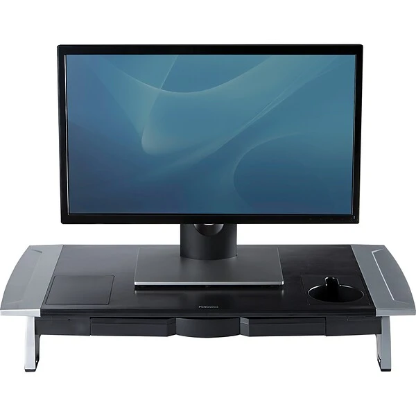 Fellowes Office Suites Premium Monitor Riser, Up To 32",Black/Silver (8031001) 1 Fellowes Office Suites Premium Monitor Riser, Up To 32",Black/Silver (8031001)