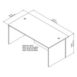 Bush Business Furniture Office 500 71" Executive Desk, Black Walnut (OFD172BWK) 10 Bush Business Furniture Office 500 71" Executive Desk, Black Walnut (OFD172BWK) -Ergot Office Furniture Shop sp92290650 s7