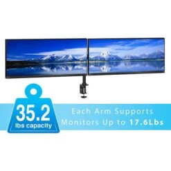 Mount-lt! Adjustable Monitor Mount, Up To 38", Black (MI-3853) -Ergot Office Furniture Shop sp95978079 s7