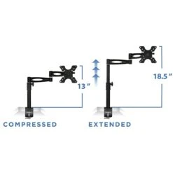 Mount-lt! Adjustable Monitor Arm, Up To 30", Black (MI-705) -Ergot Office Furniture Shop sp95978081 s7