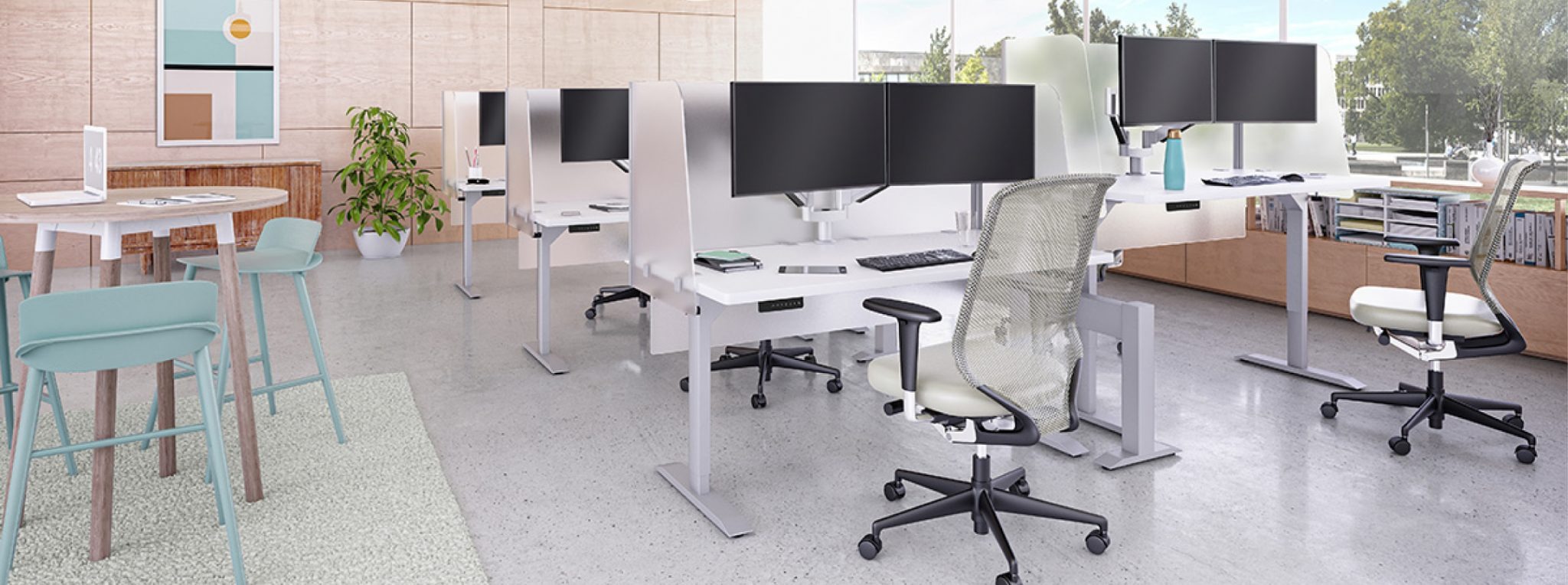 Ergot Office Furniture Shop -Ergot Office Furniture Shop Mid HAT Dual 7000 Silver Acrylic